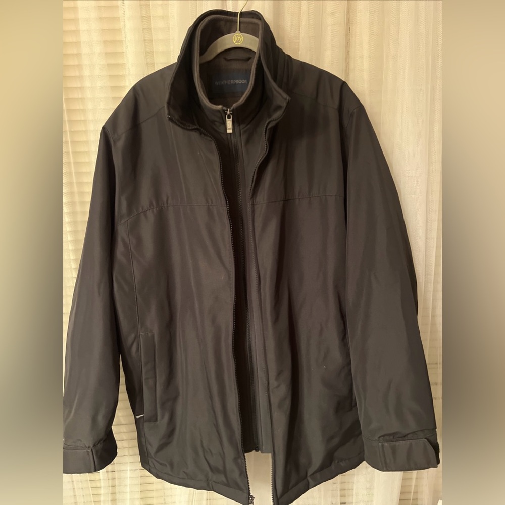 WEATHERPROOF MEN'S JACKET DOUBLE ZIPPER, Black Sz XXL  M2
